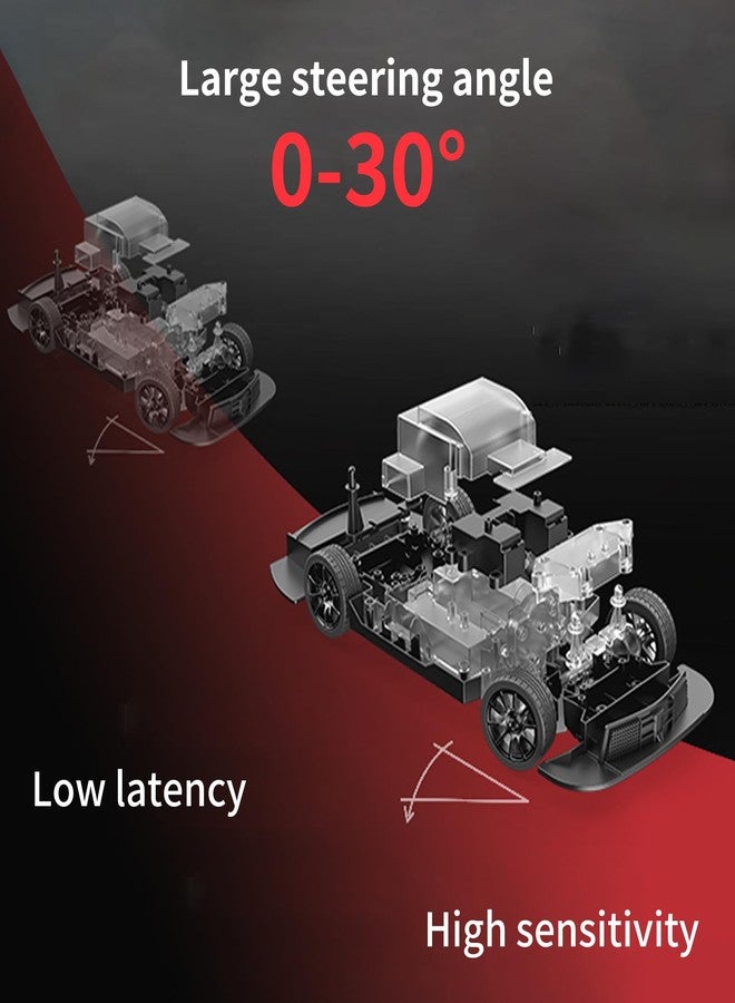 Black Foru 1:16 Scale RC Drift Car, 30KM/H 4WD 2.4GHz Remote Control Cars with LED Light, Racing and 4 Drifting Wheels, 1 Rechargeable Batteries, Perfect Toy Gift for Boys, Girls, Kids Red|5 - Image 4